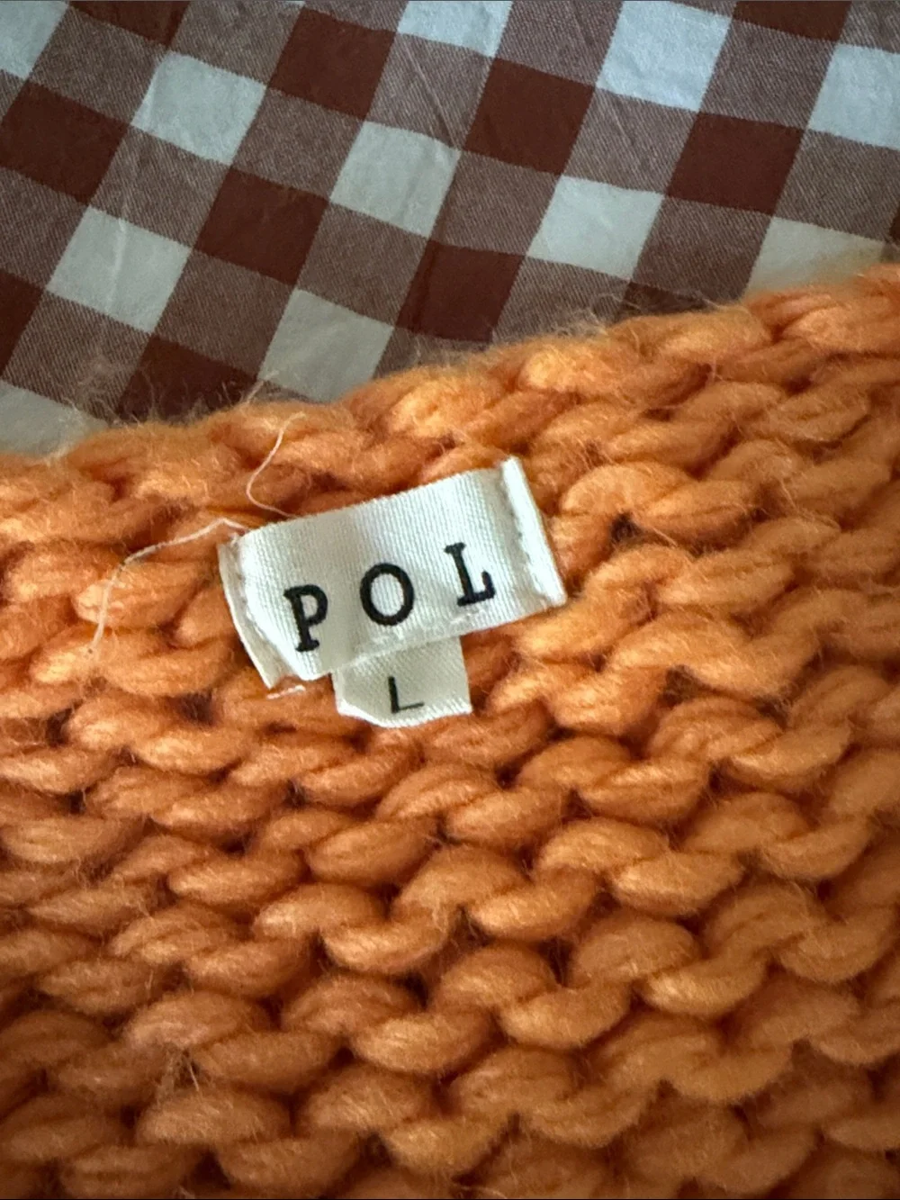 POL Multicolor block chunky knit cardigan large - Picture 5 of 13